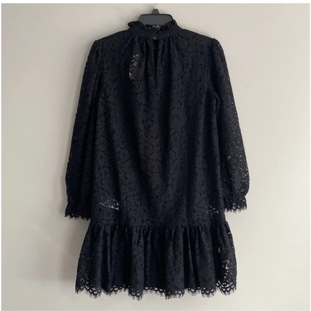 J. Crew Ruffleneck Lace Dress